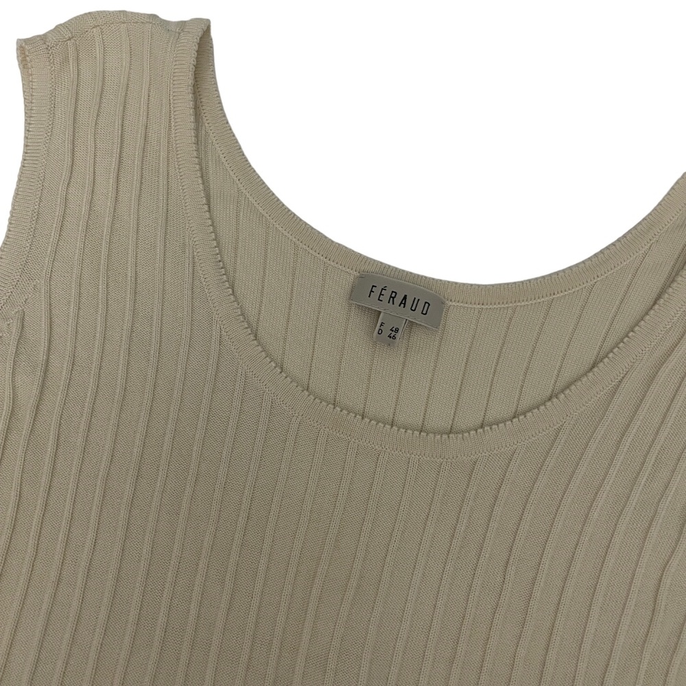 Louis Feraud 48 14 Tank Shell Cream Off White Some Stretch